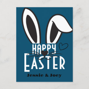 simpele esster bunny simpele leuke familie feestdagenkaart