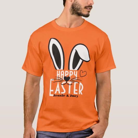 simpele esster bunny simpele leuke familie t-shirt (Voorkant)