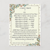 simpele gebeden=st. francis=paus francis=florentin briefkaart (Voorkant)