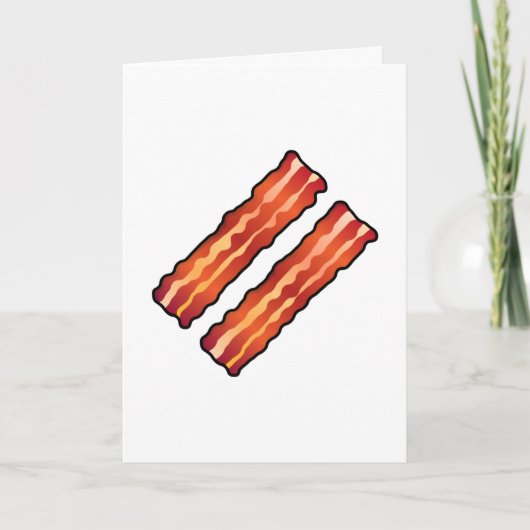 Simpele kaart 'Ik hou meer van jou dan van bacon' (Voorkant)
