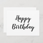 simpele kalligrafische kaart met minimale geboorte (Voorkant / Achterkant)