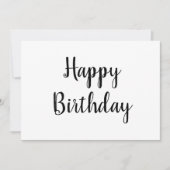 simpele kalligrafische kaart met minimale geboorte (Voorkant)