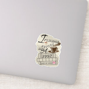 Simpele koffie en een boek sticker