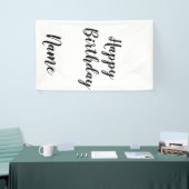 simpele minimale geboortedatum voeg jouw naam toe spandoek (Beurs)