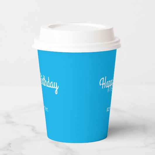 simpele minimale geboortedatum voeg jouw tekst naa papieren bekers (Links)