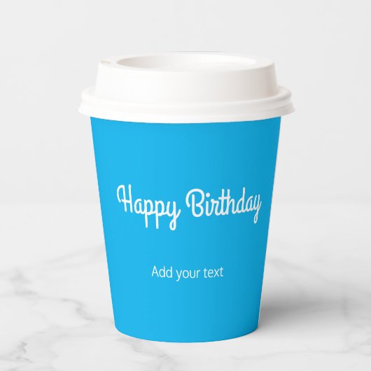 simpele minimale geboortedatum voeg jouw tekst naa papieren bekers (Achterkant)