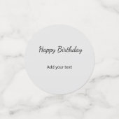 simpele minimale geboortedatum voeg jouw tekst toe confetti (Kleine voorkant)