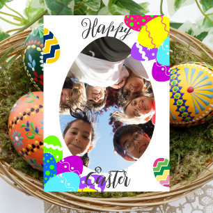 simpele, moderne bloem Happy Easter naar vrienden  Feestdagenkaart