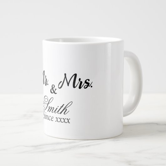 Simpele Mr en Mrs. Extra Grote Beker (Voorkant rechts)