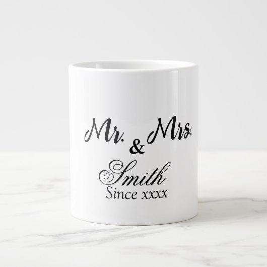 Simpele Mr en Mrs. Extra Grote Beker (Voorkant)