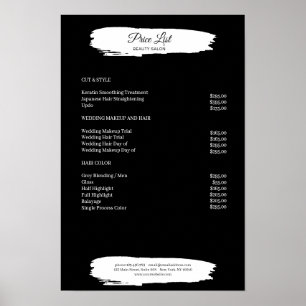 Simpele Poster met Zwarte Witte Prijslijst
