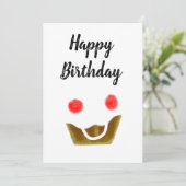 simpele roze cupcake elegant gefeliciteerd (Staand voorkant)