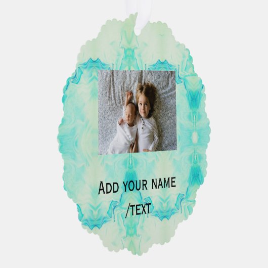 simpele ster sparkle gliter voegt aangepaste tekst ornament kaart (Rechts)