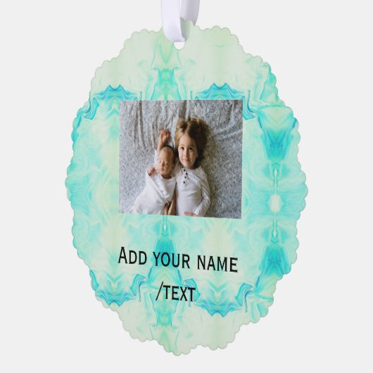 simpele ster sparkle gliter voegt aangepaste tekst ornament kaart (Links)