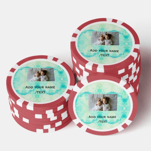 simpele ster sparkle gliter voegt aangepaste tekst poker chips (Opstapeling)
