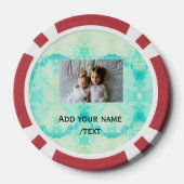 simpele ster sparkle gliter voegt aangepaste tekst poker chips (Achterkant)