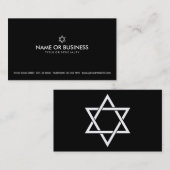 simpele ster van david visitekaartje (Voorkant / Achterkant)