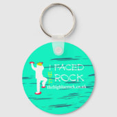 simpele turquoise sleutelhanger (Voorkant)