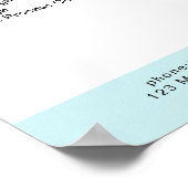 Simpele witte blauwe prijslijst poster (Hoek)