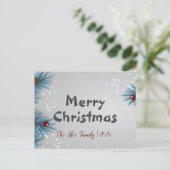 simpele witte kerst briefkaart (Staand voorkant)