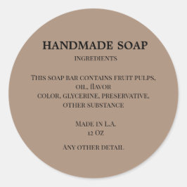 simpele zeep voor kleine bedrijven productlabel ronde sticker