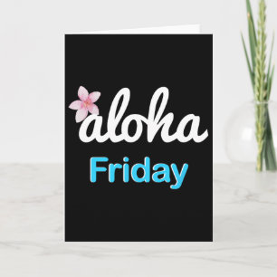 Simpelweg aloha vrijdag' Plumeria Hawaiaanse Vakan Kaart