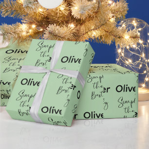 Simpelweg de Beste Lichtgroene Persoonlijke Gift Cadeaupapier