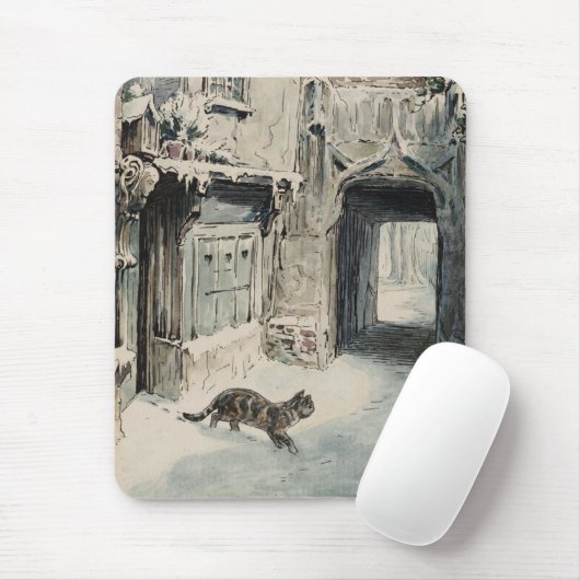 Simpkin the Cat Goes Out (van Beatrix Potter) Muismat (Met muis)