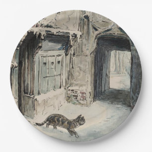 Simpkin the Cat Goes Out (van Beatrix Potter) Papieren Bordje