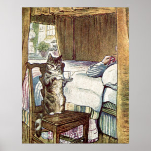 Simpkin the Cat Serves Tea Poster