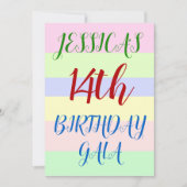 Simple "14ème anniversaire GALA" Invitation d'anni (Devant)