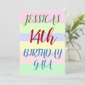 Simple "14ème anniversaire GALA" Invitation d'anni (Debout devant)