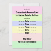 Simple "14ème anniversaire GALA" Invitation d'anni (Dos)