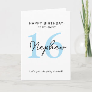 simple 16e carte anniversaire.