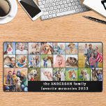 Simple 18 Photo Collage personnalisé Famille perso<br><div class="desc">Ce tapis de bureau est doté d'un collage photo personnalisable, parfait pour présenter vos photos préférées de famille, d'animaux de compagnie, d'amis ou de grands-parents. Le design moderne et mignon est idéal pour les amoureux de les chiens, les familles et les amis, ou toute personne qui cherche un accessoire de...</div>