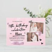 Simple 18ème anniversaire Invitation de fête (Debout devant)