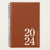 Simple 2024 Terracotta Personal Weekly Planner (Devant)