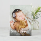 Simple 2 Photo Baptême Carte de remerciements de b (Debout devant)