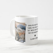 Simple 2 photo & Citation Good Friends Coffee Mug (Devant gauche)