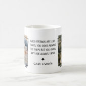 Simple 2 photo & Citation Good Friends Coffee Mug (Centre)