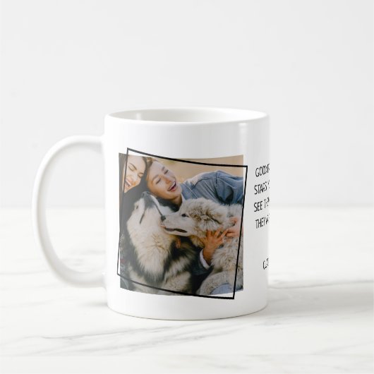 Simple 2 photo & Citation Good Friends Coffee Mug (Gauche)