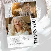 Simple 2 Photo Funeral Merci Note