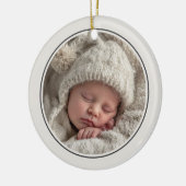 Simple 2 Photo Template Personalized Frame Keramisch Ornament (Links)