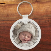Simple 2 Photo Template Personalized Frame Sleutelhanger (Voorkant)