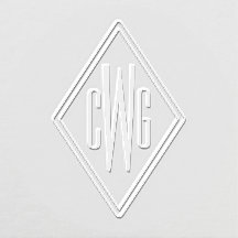 Simple 3 Lettre initiale Monogramme #5 Cadre diama