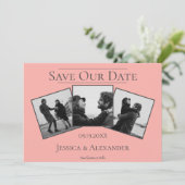 Simple 3 Photo Collage | Faire-part de mariage cor (Debout devant)