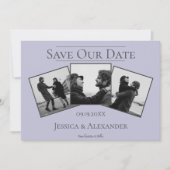 Simple 3 Photo Collage | Lavande Save The Date (Devant)