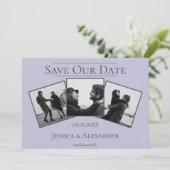 Simple 3 Photo Collage | Lavande Save The Date (Debout devant)