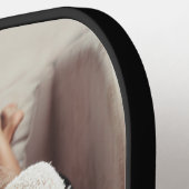 Simple 3 Photo Collage Monogram  Pickleball Paddle (Links Detail)