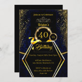 Simple 40ème anniversaire Invitation (Devant / Derrière)